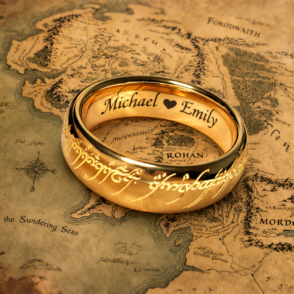 The Lord of the Rings Tungsten Carbide Ring - The One Store