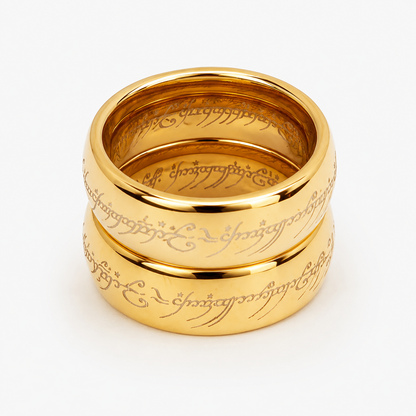 Lord of the Rings Wedding Band Pair