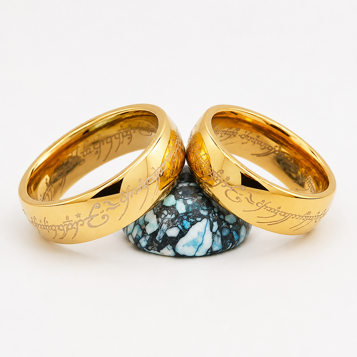 Lord of the Rings Wedding Band Pair