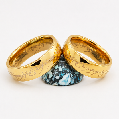 Lord of the Rings Wedding Band Pair