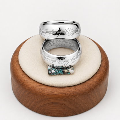 Lord of the Rings Wedding Band Pair