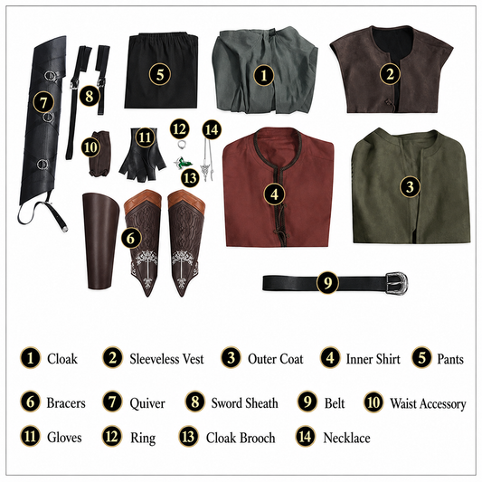 Aragorn Full Set Cosplay Costume - Lord of the Rings