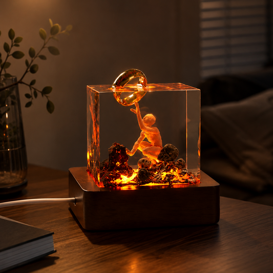 Gollum Light Resin Display Cube - Lord of the Rings
