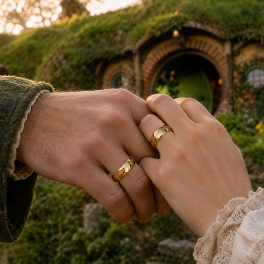 Lord of the Rings Wedding Band Pair