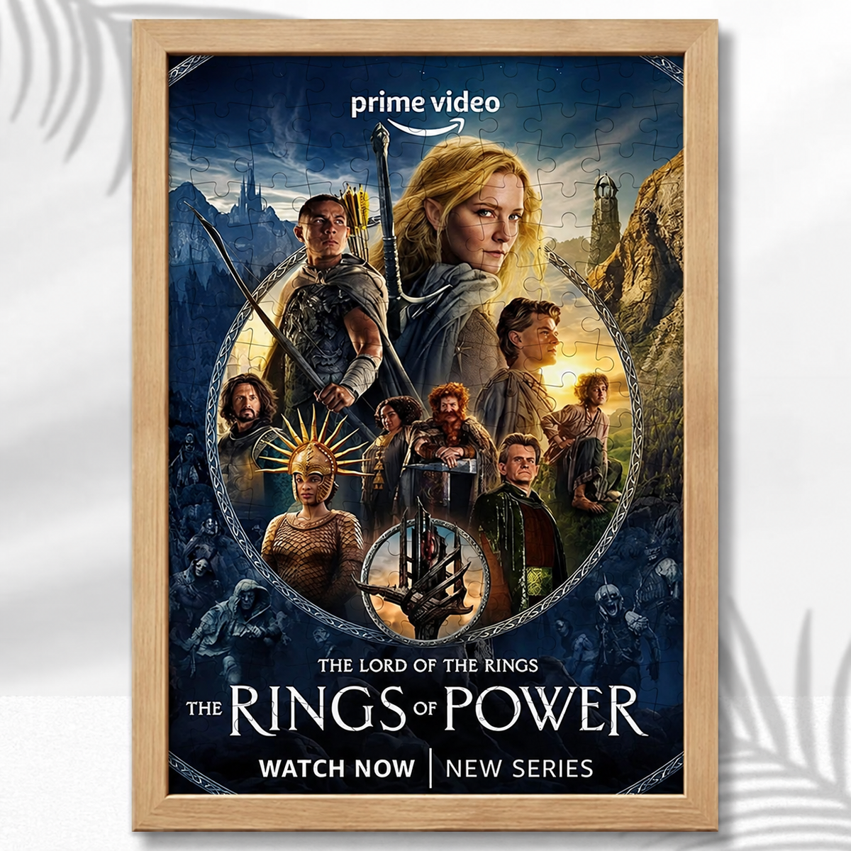 Lord of the Rings Wooden Puzzle - The Rings of Power artwork