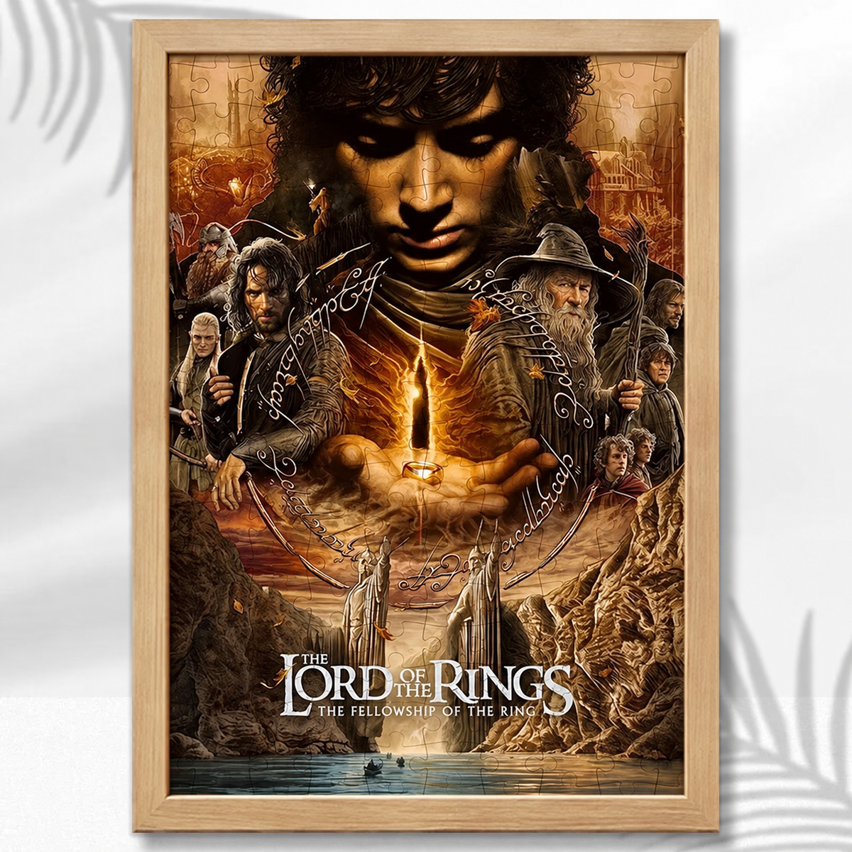 Lord of the Rings Wooden Puzzle - Frodo and the One Ring artwork