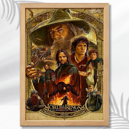 Lord of the Rings Wooden Puzzle - The Fellowship of the Ring Poster artwork