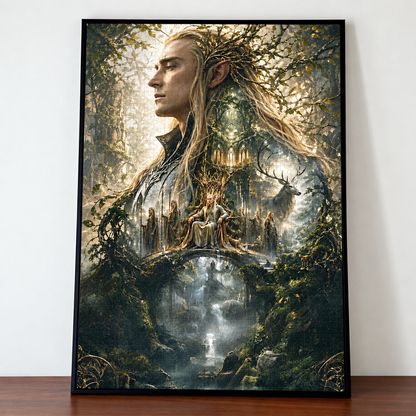 Lord of the Rings Wooden Puzzle - Thranduil, Elvenking artwork