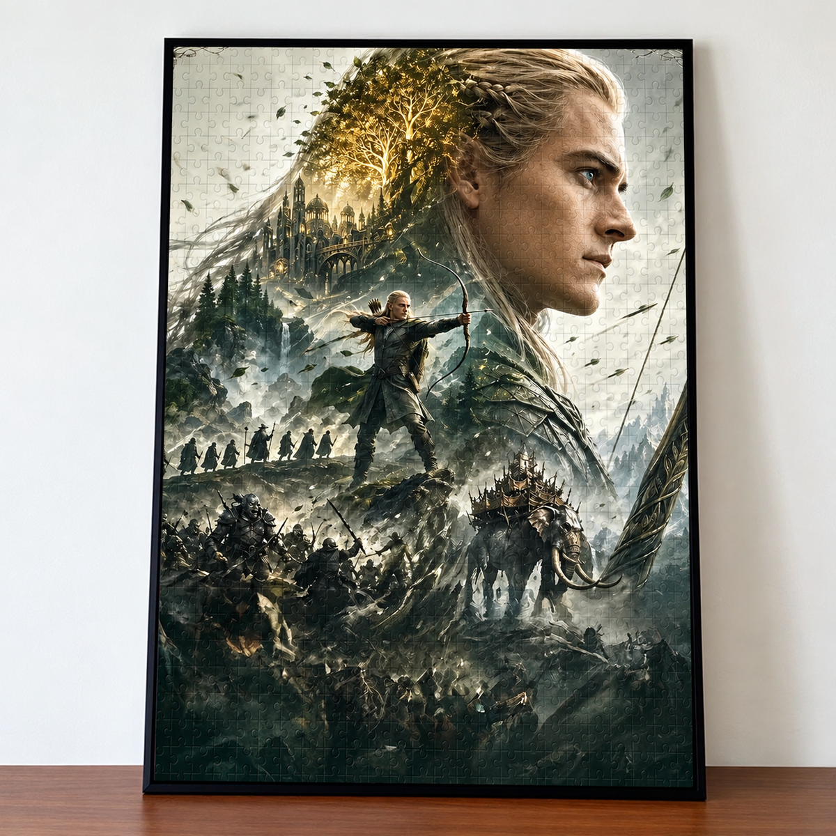 Lord of the Rings Wooden Puzzle - Legolas of the Woodland Realm artwork