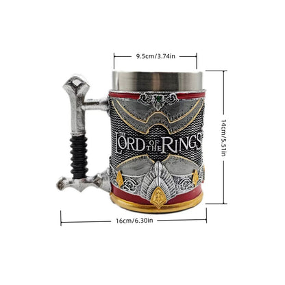 Lord of the Rings stainless steel beer mug detail image 2