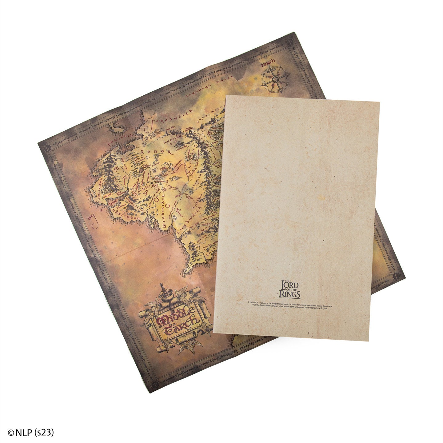 Hardcover zápisník Pán prstenů se skládací mapou