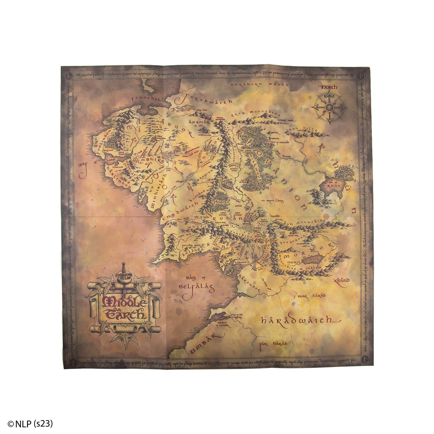Hardcover zápisník Pán prstenů se skládací mapou