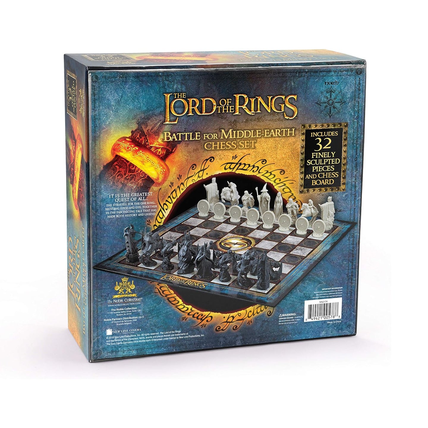 Illustrated presentation box for the Middle-earth chess set
