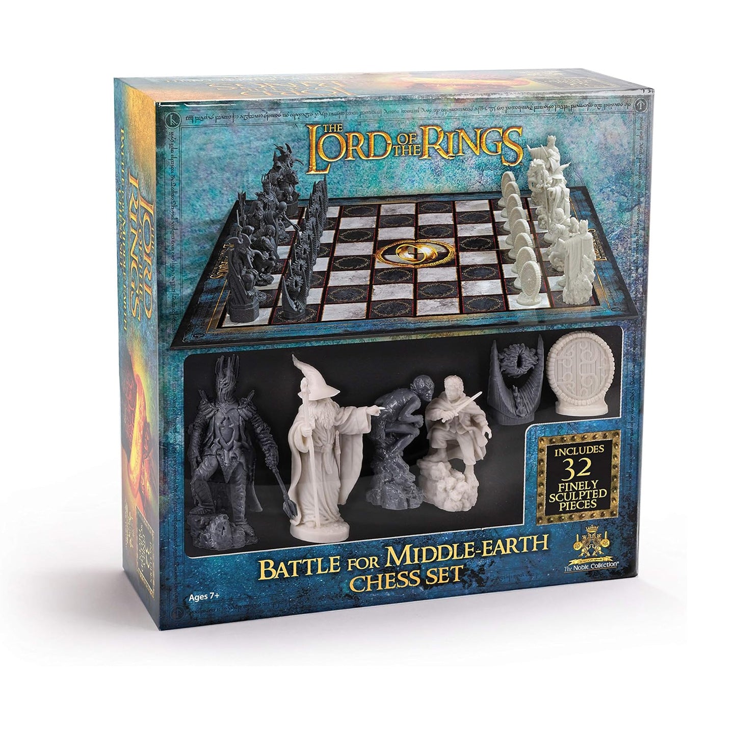 Presentation box displayed beside the themed chessboard