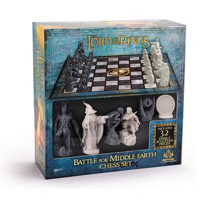 Presentation box displayed beside the themed chessboard