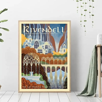 Midgård Rejse Plakat Canvas Print