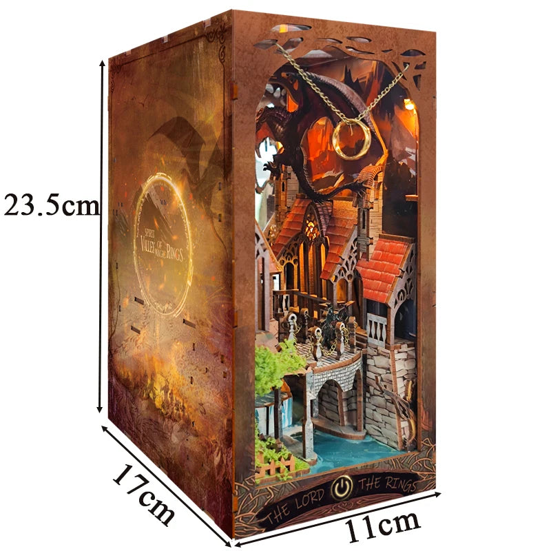 Middle-earth Valley Book Nook – The Lord of the Rings Wooden Diorama - The One Store