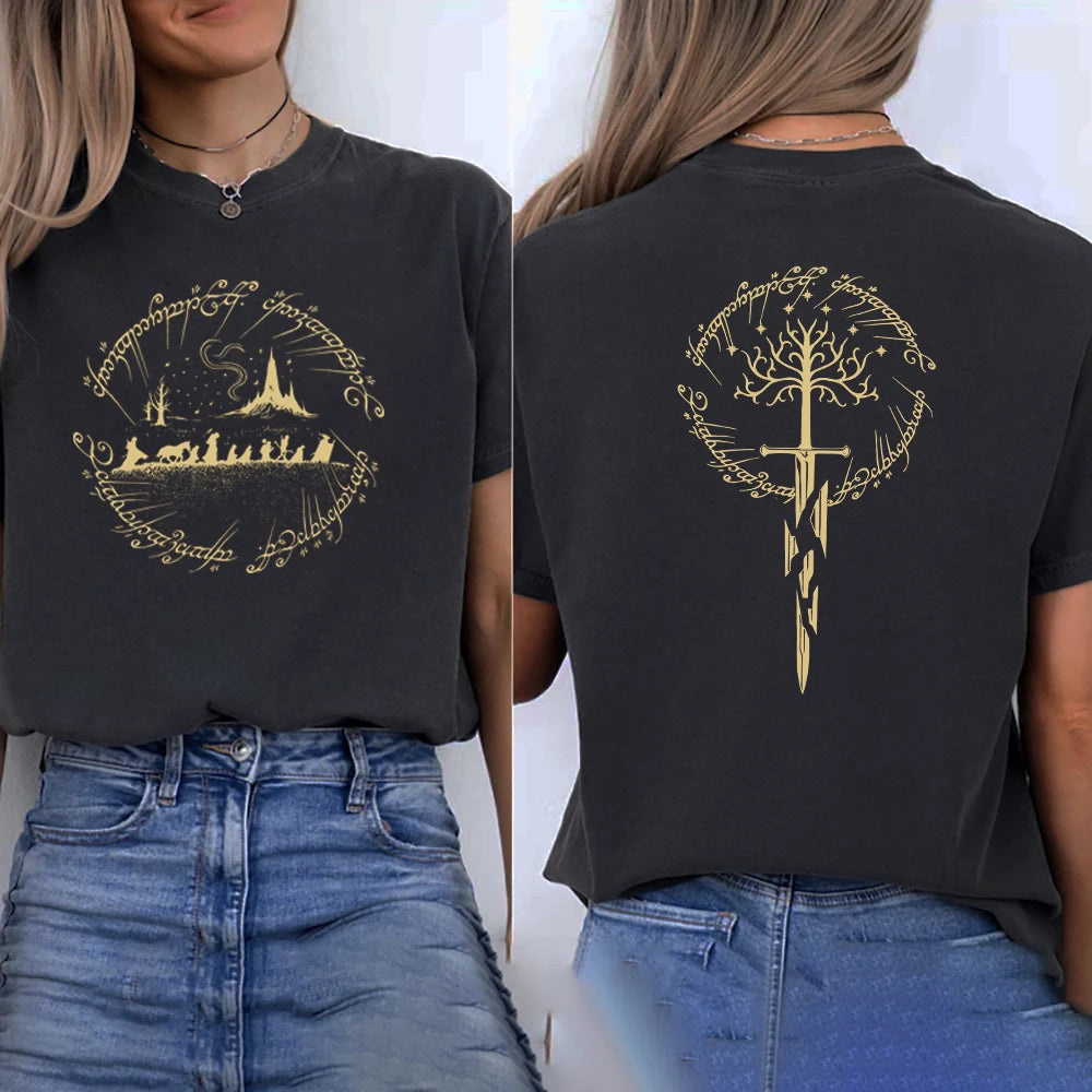 Dames graphic T-shirt In de Ban van de Ring