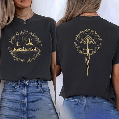 Dames graphic T-shirt In de Ban van de Ring