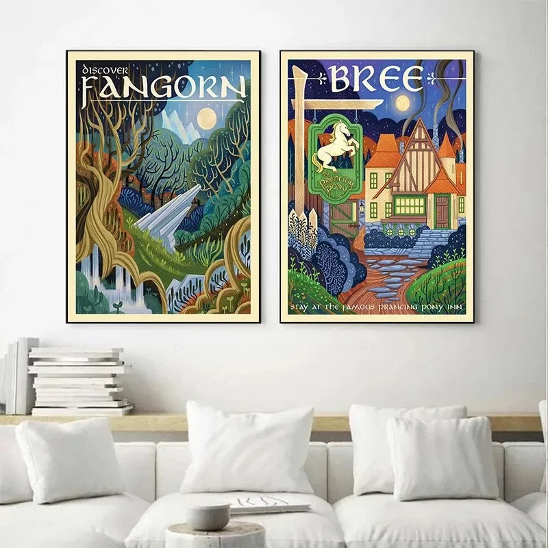 Midgård Rejse Plakat Canvas Print