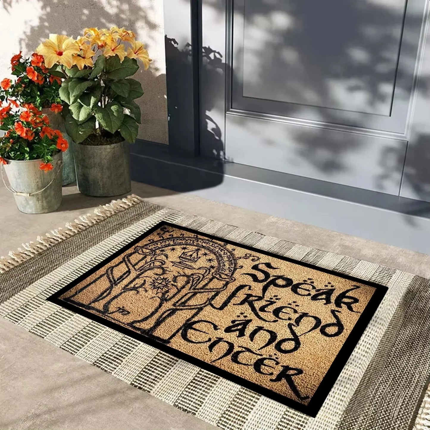 Middle Earth Lord of the Rings doormat rug