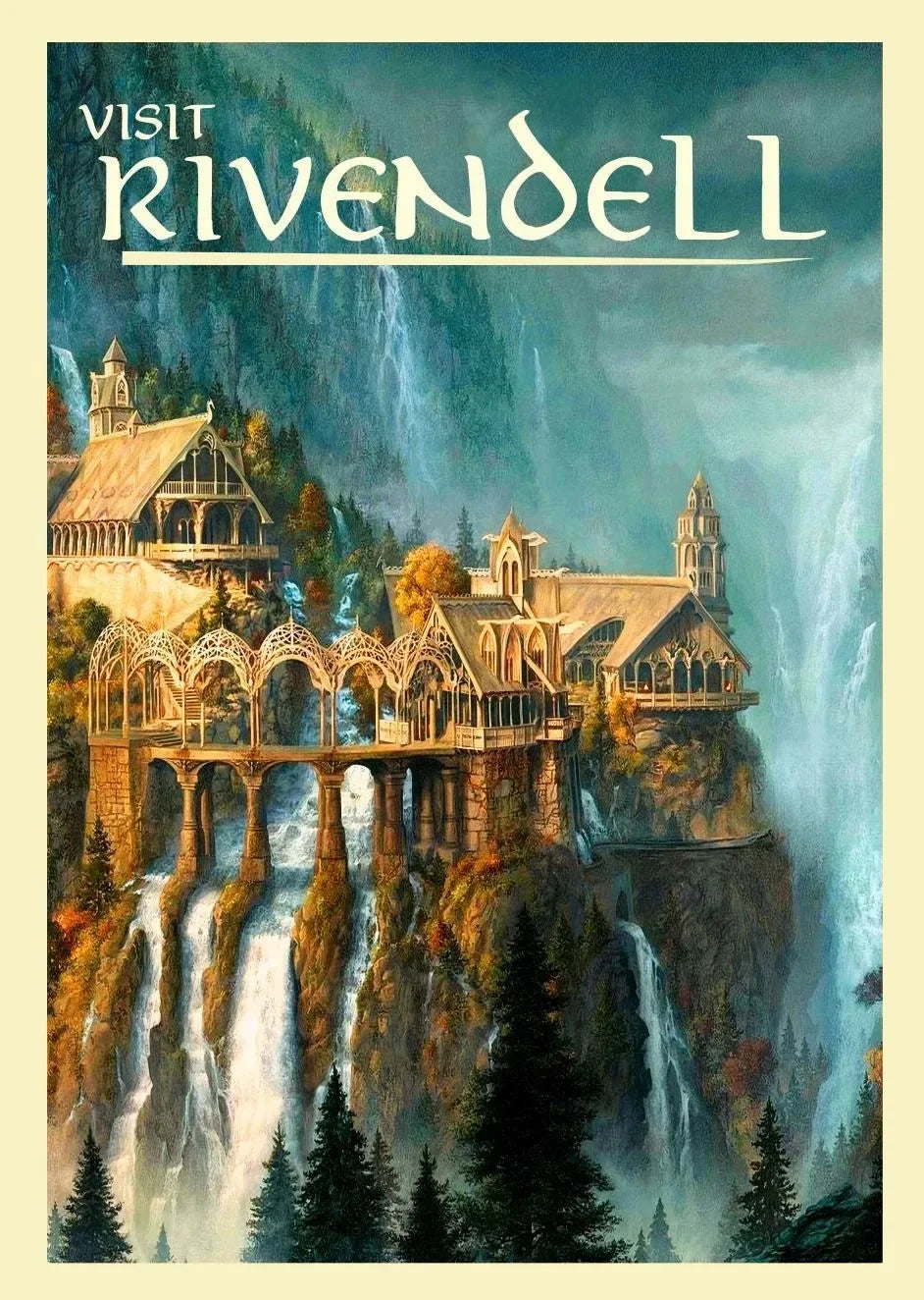Midgård Rejse Plakat Canvas Print