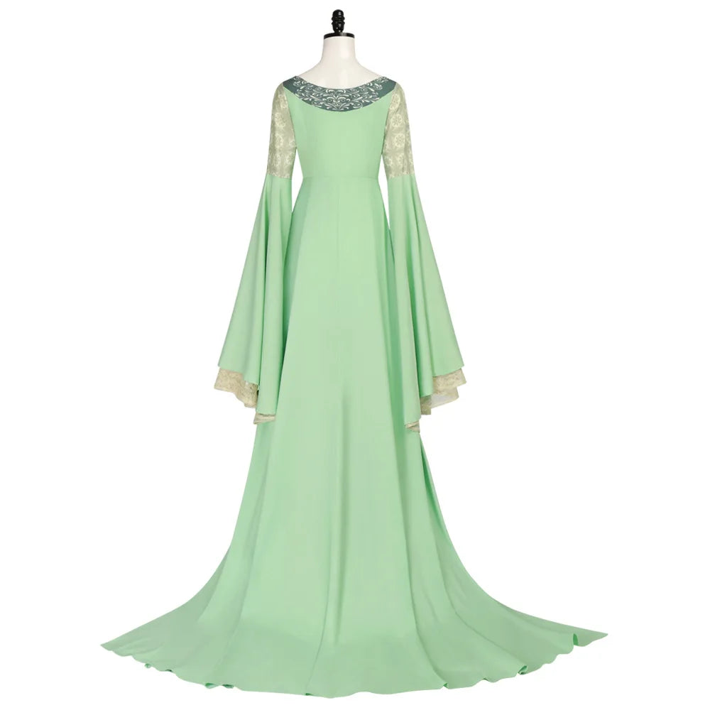 Lord of the Rings Arwen green Elven costume dress