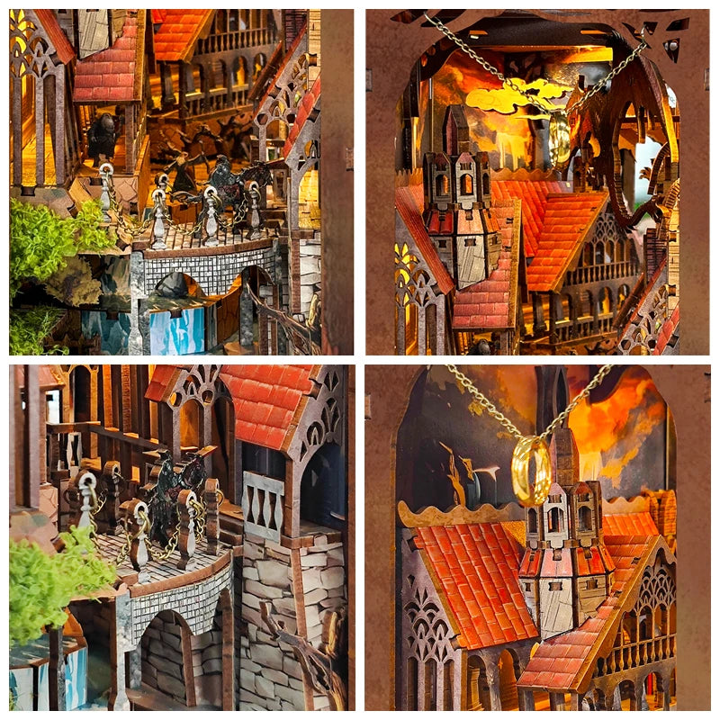Middle-earth Valley Book Nook – The Lord of the Rings Wooden Diorama - The One Store