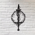 Plaque murale métal Icônes SDA – 40 × 22 cm