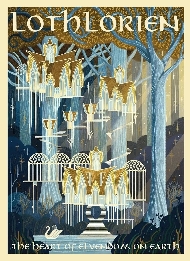Midgård Rejse Plakat Canvas Print