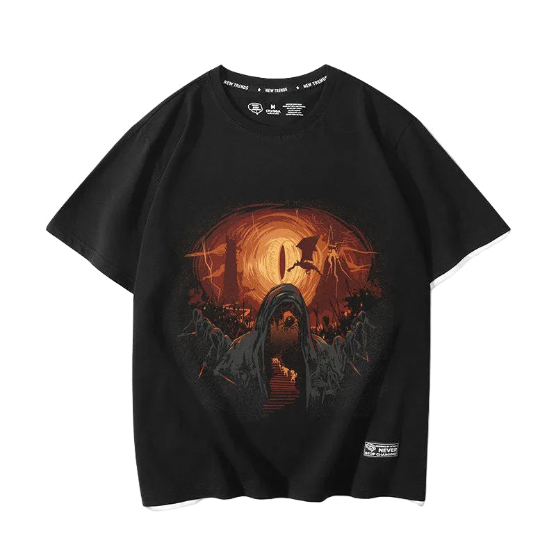 The Lord of the Rings movie The Hobbit Gollum peripheral fake two-piece short-sleeved men's and women's summer T-shirts