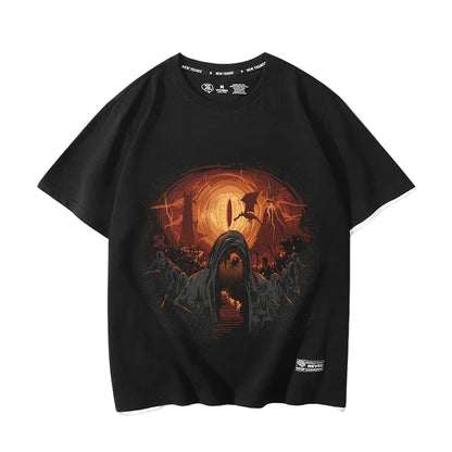 The Lord of the Rings movie The Hobbit Gollum peripheral fake two-piece short-sleeved men's and women's summer T-shirts
