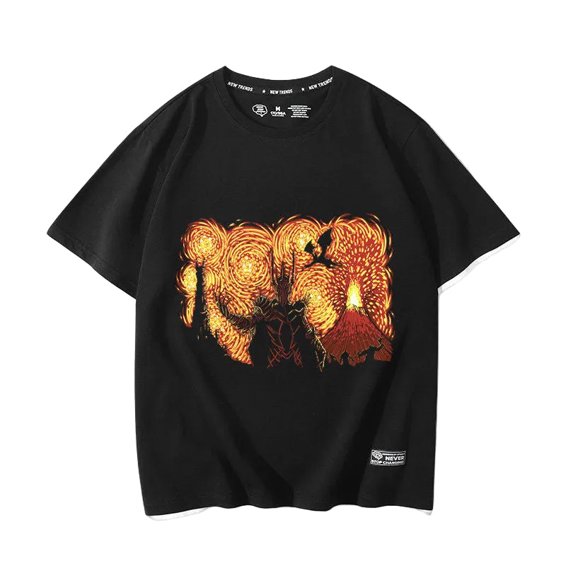 The Lord of the Rings movie The Hobbit Gollum peripheral fake two-piece short-sleeved men's and women's summer T-shirts