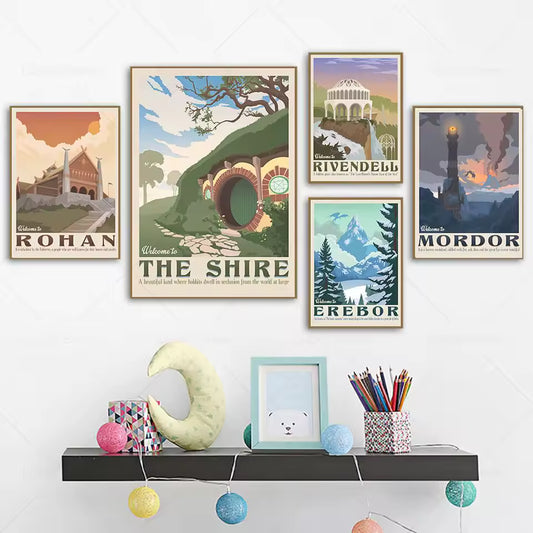Middle-earth Places Canvas Posters - Lord of the Rings