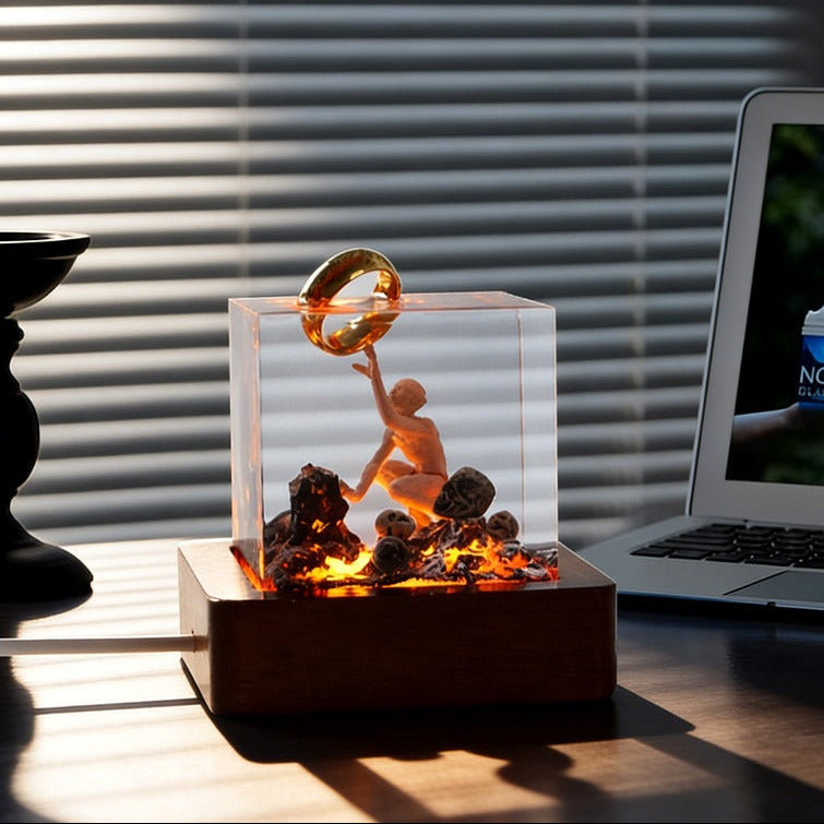Gollum świecący resin display cube - Władca Pierścieni