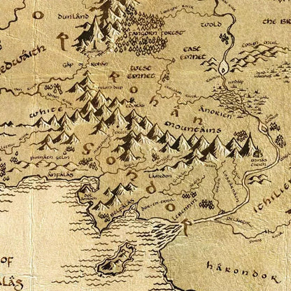 Middle-earth map cotton canvas print - view 11