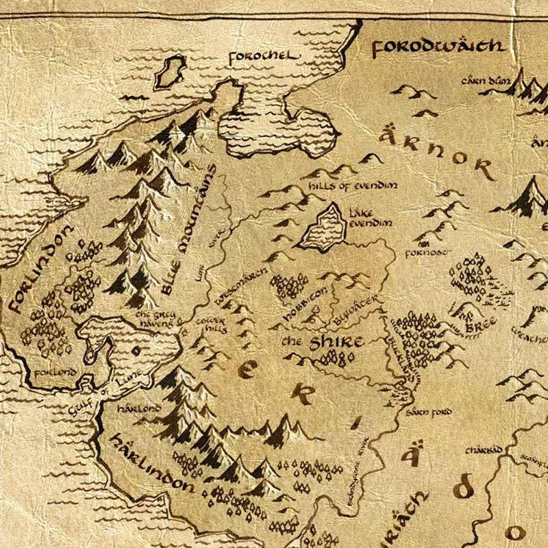 Middle-earth map cotton canvas print - view 12