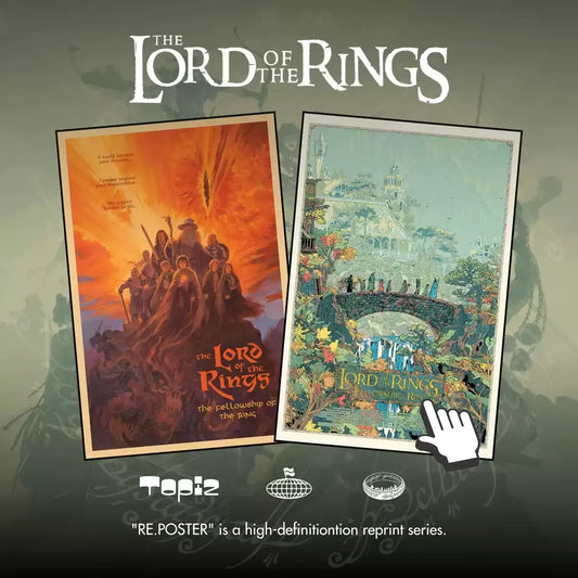 Der Herr der Ringe gerahmtes Poster - Wandkunst