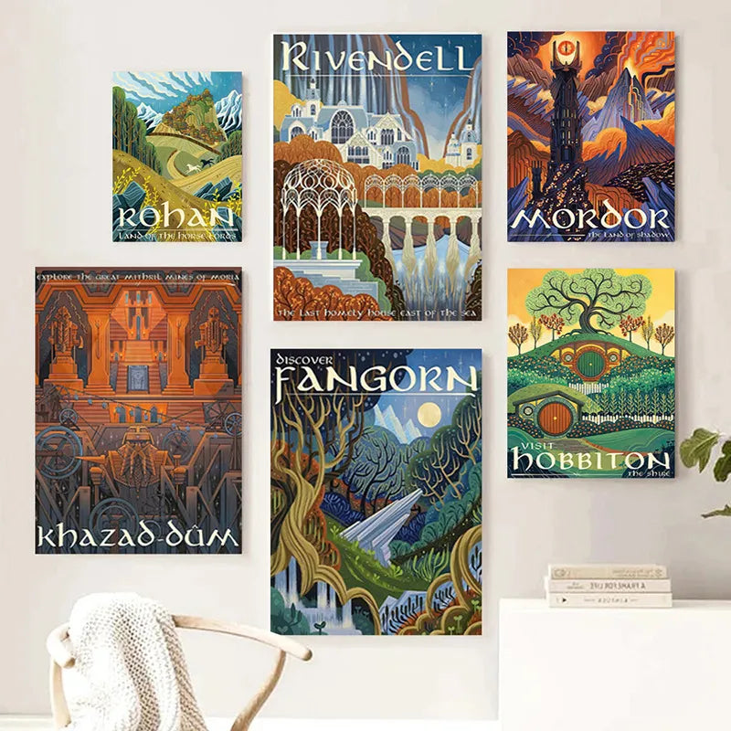 Middle-earth Places Canvas Posters - Lord of the Rings