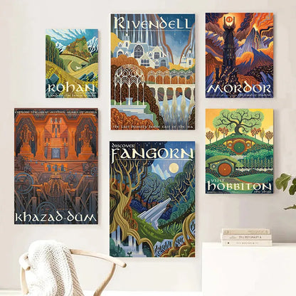 Middle-earth Places Canvas Posters - Lord of the Rings