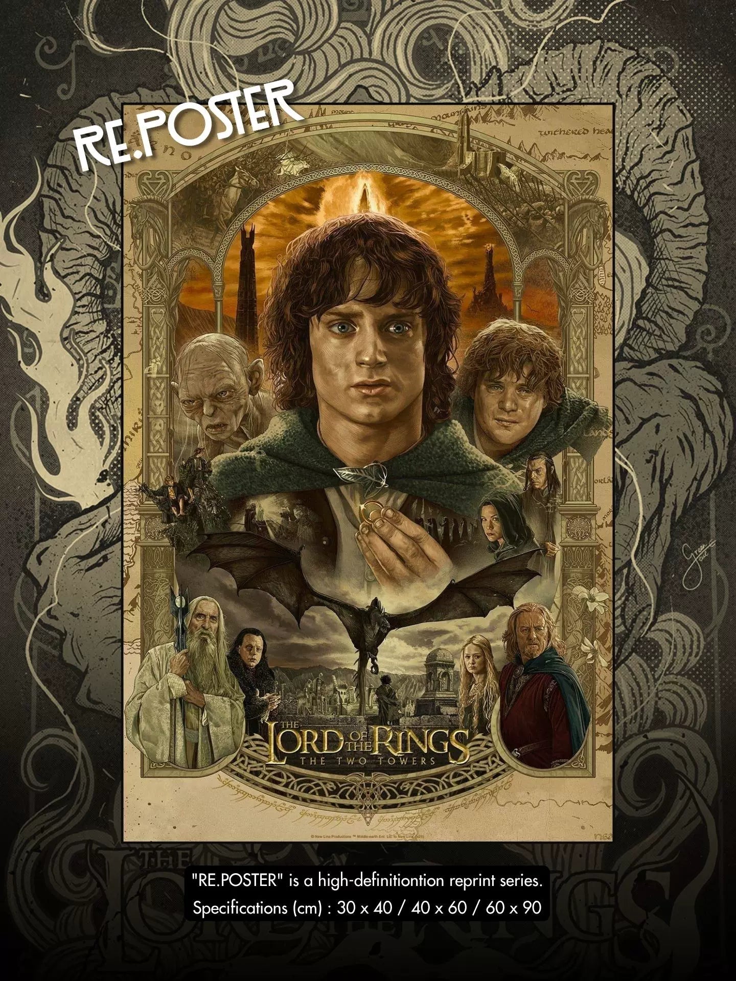Lord of the Rings framed poster wall art - Design 05