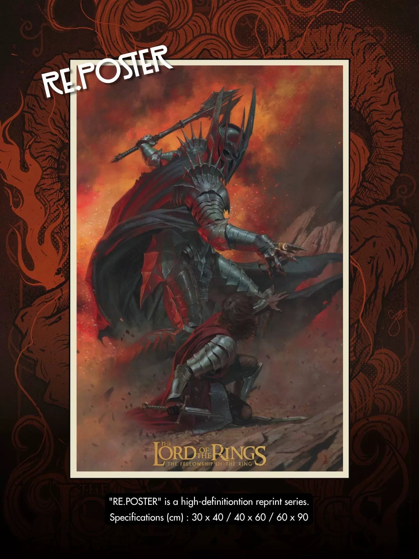 Lord of the Rings framed poster wall art - Design 09