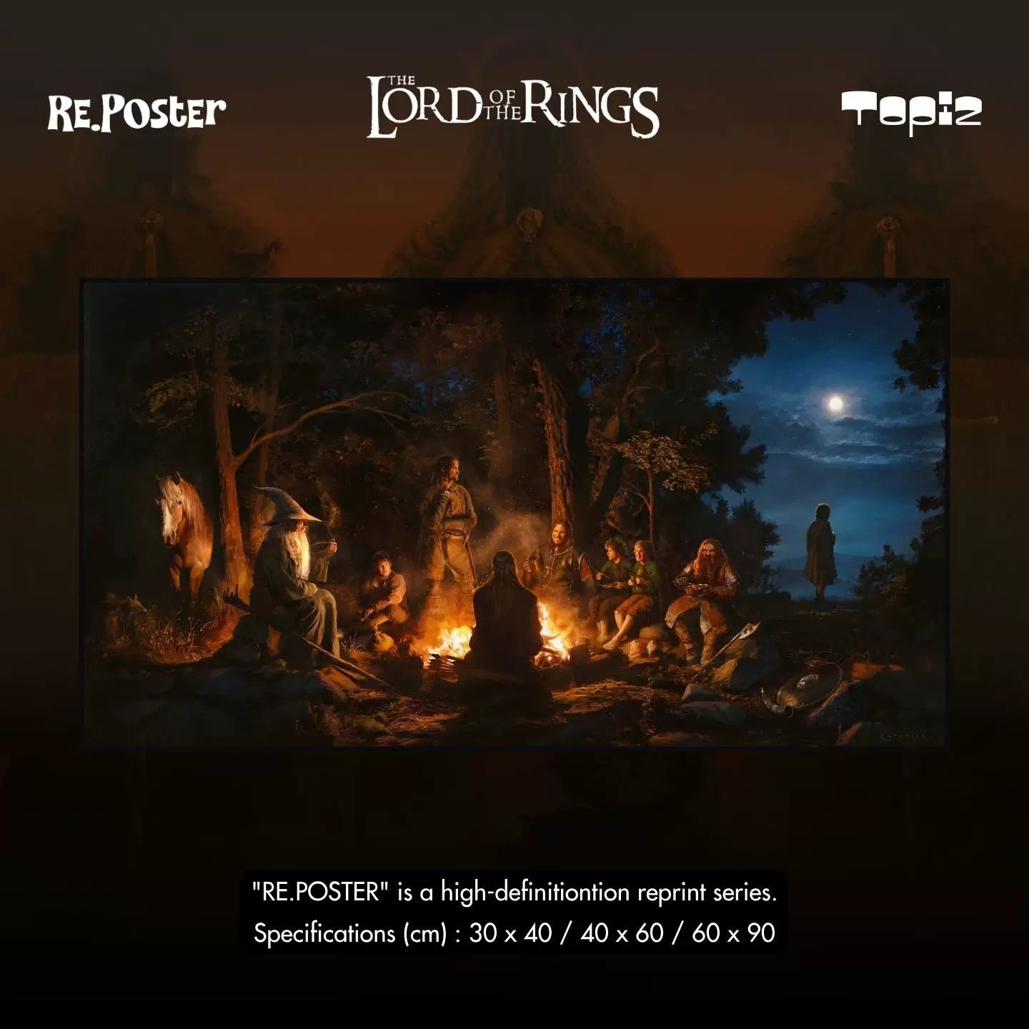 Lord of the Rings framed poster wall art - Design 12