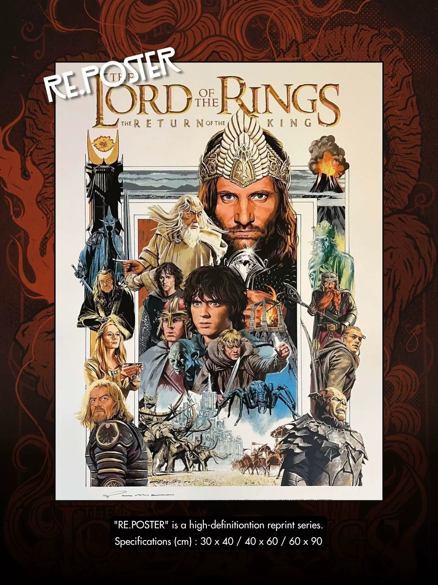 Lord of the Rings framed poster wall art - Design 21