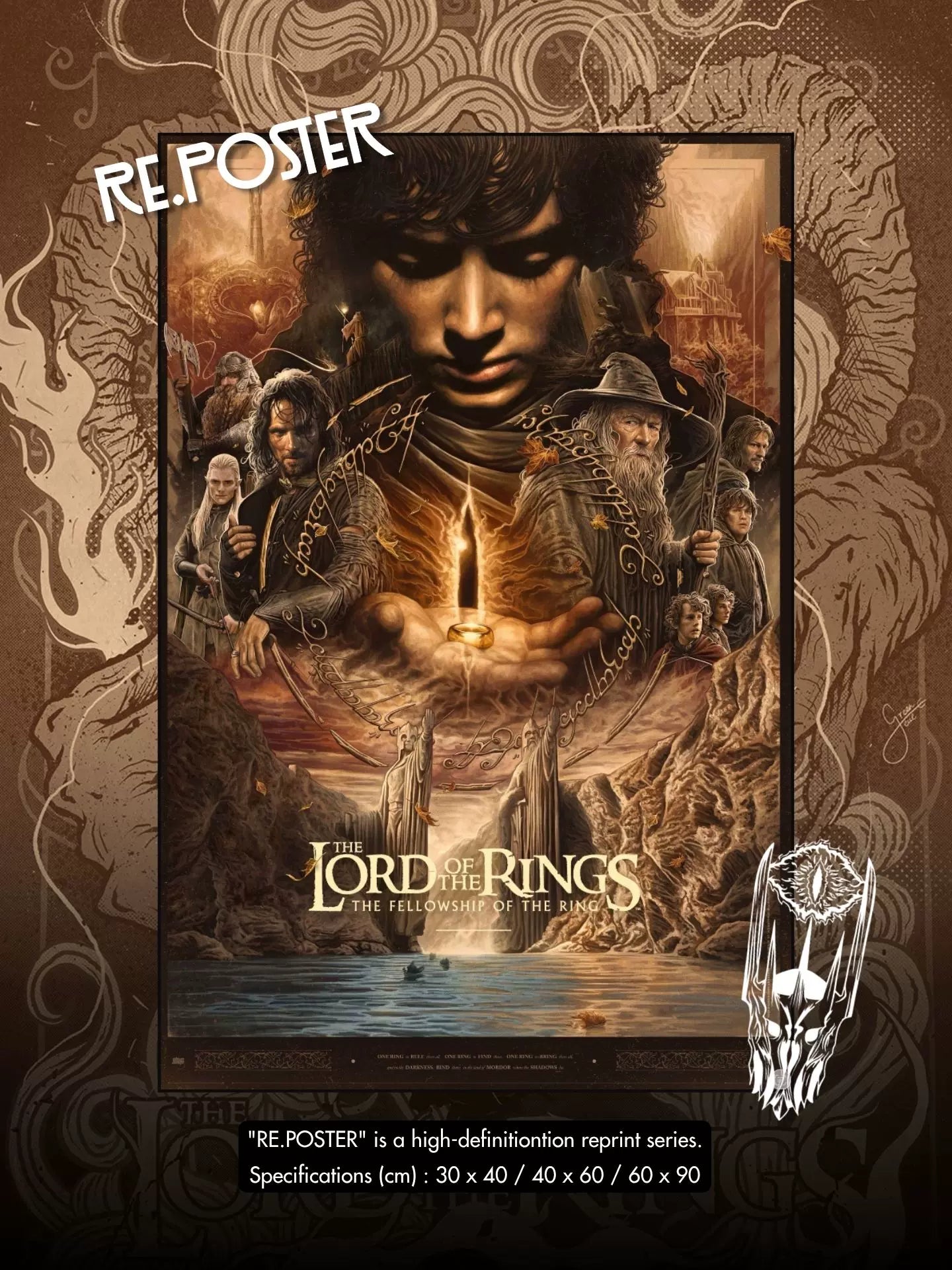 Lord of the Rings framed poster wall art - Design 23