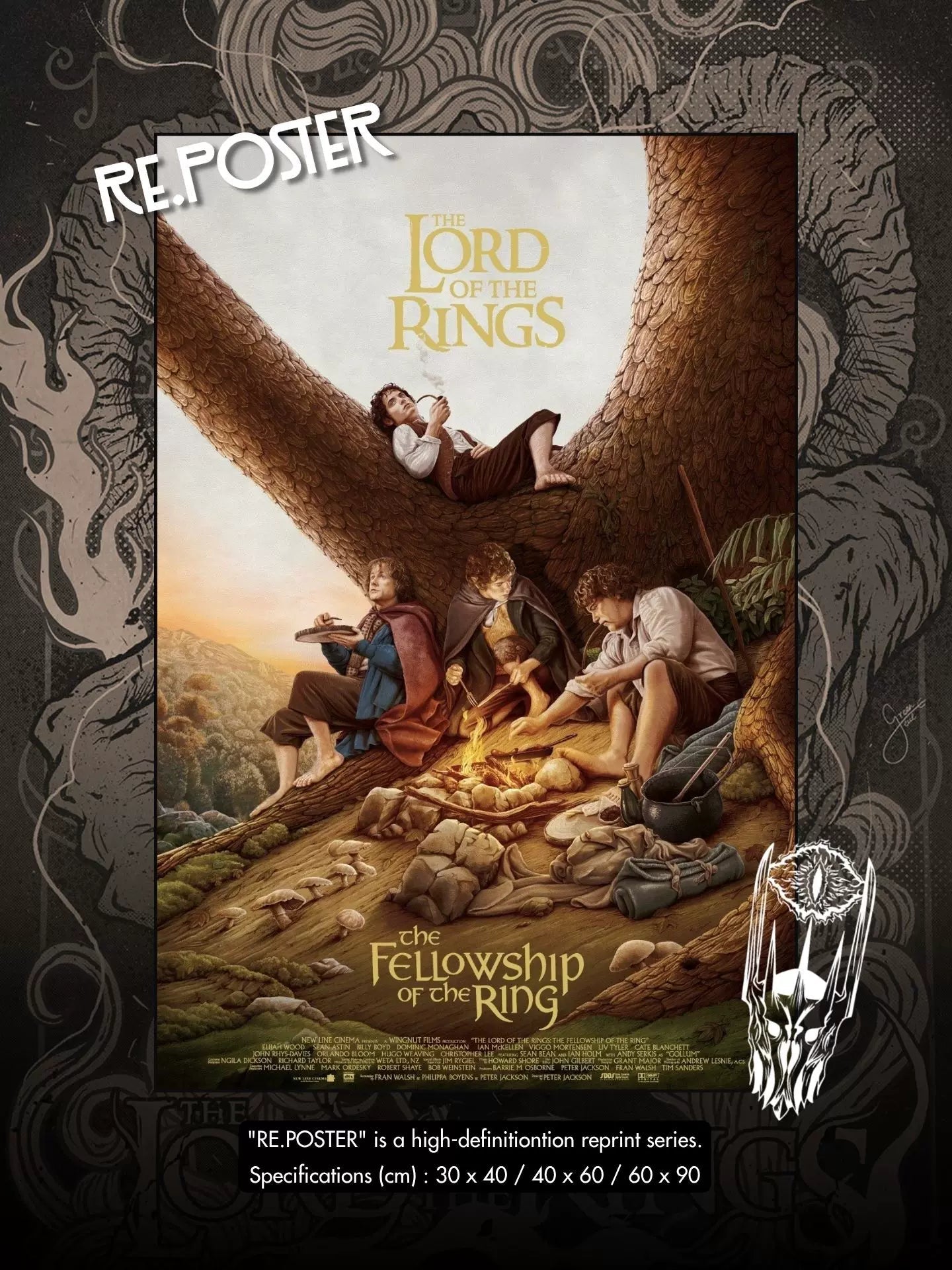 Lord of the Rings framed poster wall art - Design 26