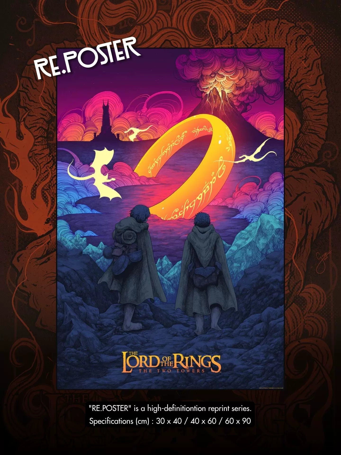 Lord of the Rings framed poster wall art - Design 36