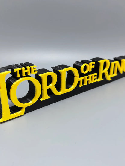 Lord of the Rings Logo Standee TV Series Movie Ring Merchandise 3D Printed Creative Model High Aesthetic Decorative Ornament
