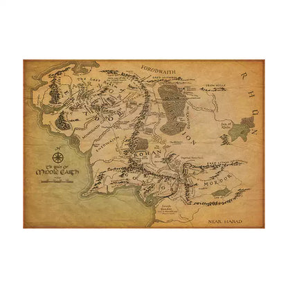 Middle-earth map cotton canvas print - view 6