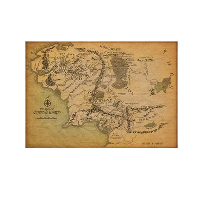 Middle-earth map cotton canvas print - view 7